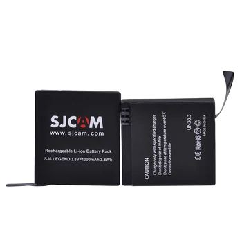 2PC 1000mAh Original SJCAM SJ6 Akumulatorsko Baterijo Fotoaparata za SJCAM SJ6 Legenda Akcijskega Športna Kamera