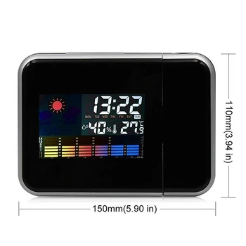 Visoka Kakovost Nova Moda Belo Črne Barve Vreme Multi-funkcijo LED Ura Poceni Digitalni LCD Zaslon Budilka Mini Namizje