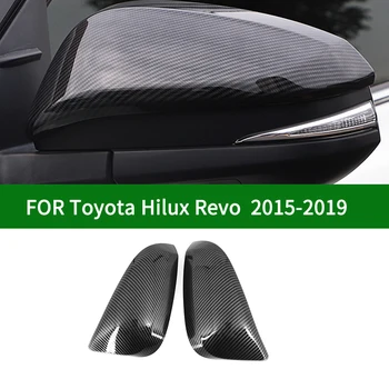 Za Toyota Hilux AN120, AN130-2019 avto Rearview mirror kritje trim,REVO črnih ogljikovih vlaken Strani Vključite Signal Ogledalo Zajema