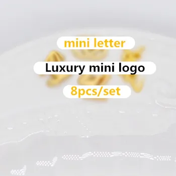 8pcs/veliko 5-8 mm mini Luksuzni logotip blagovne znamke mini pismo za punčko čevlji vrečko pasu za BJD blyth Lutka pribor miniature za barbie