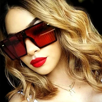 Prevelik Rimless sončna Očala Ženske Luksuzni Kvadratnih Kovinskih brez okvirjev blagovne Znamke Enem Kosu sončna Očala Oculos Moških Gafas Odtenek Ogledalo UV400