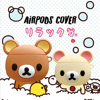 3D Srčkan Slušalke Primeru za Airpods 2 Primera Anime Baby Silikonski Raca Slušalke Zaščitnik Cover za Apple Airpods 1 Za Earpods Primeru