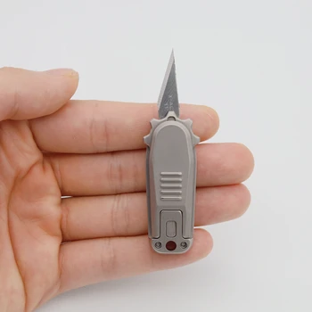Mini Titanove Zlitine Pripomoček Nož Prenosni Carving Nož za Papir Razpakiranje Obesek Varnostna Ključavnica EOS Orodje