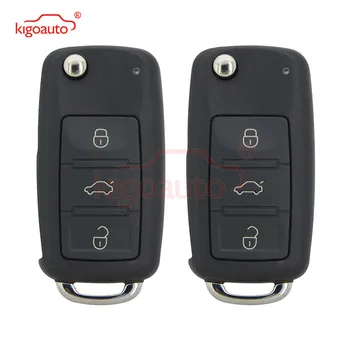 Kigoauto 2pcs 300 959 753AA flip daljinski ključ lupini 3 gumb za VW Touareg 2004 2005 2006 2007 2008 2009 2010 2011