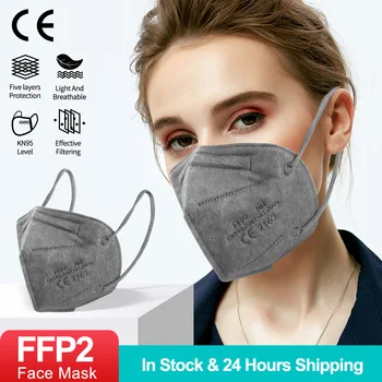 5-100 kozarcev ffp2mask Sivo Večkratno uporabo kn95 maske ce certifikatom za odrasle ffp2reutilizable mascherine KN95 Mascarillas Zaščitne Maske