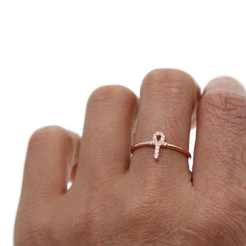 Luksuzni CZ lok križ wennding udejstvovanje obroči za ženske obljuba prstan moda accessorie size7 925 sterling srebrni prstan