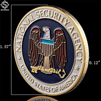 5PCS ZDA NSA Washingtonu.D.C Zlata Izziv Nacionalni Kovanec Narod Agencija Za Varnost Zbirka