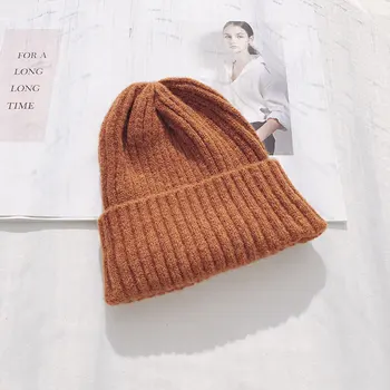 Novo modno Žensko pozimi klobuk topla kapa Jesen in zimo, pletene kape ženske barva Akril priložnostne zimska kapa B06