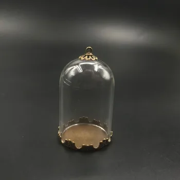 38x25mm cev bell kozarci obliko stekla mehurček steklenico bronasto krono pladenj čipke skp DIY steklene viale ogrlico, obesek, oprema dekor
