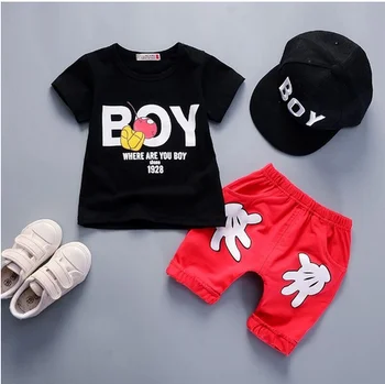 BibiCola 2020 poletje malčke baby oblačila sklop bebe bombaž pismo vrhovi+hlače kombinezon obleko poletje priložnostne malo fantje oblačila