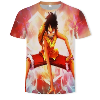 2019 anime obleko Novo poletje Japonski Anime Enem Kosu 3d print majica s kratkimi rokavi moški Luffy moških svoboden priložnostne O-vrat vrhovi tee shirt homme