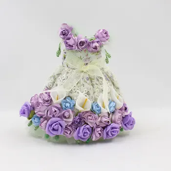 Blyth lutka obleko za barvne čipke cvet obleka je primerna za 1/6 30 CM lutka za otroke darilo.