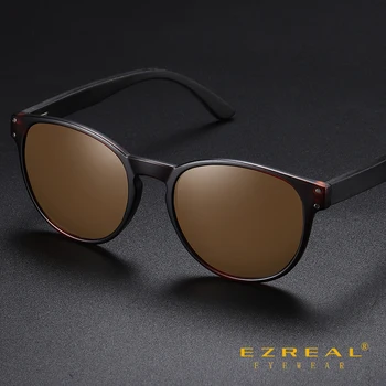 EZREAL Polarizirana sončna Očala Moški Ženske S5091 blagovne Znamke Lesene sončna Očala Ženske Krog okvir Klasičnih sončna Očala