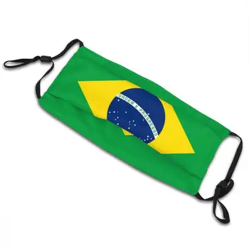 Brazilija Zastavo Stroj Unisex Odraslih Masko Proti Meglica Dustproof Zaščitni Pokrov Respirator Usta Žarilna