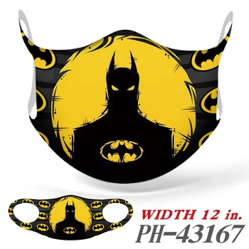 1 KOS 3D Odraslih Masko Marvel Vzorec Cosplay Maska za Dihanje Obraz, Usta Masko Poletje Windproof Masko PM2.5 Batman Masko