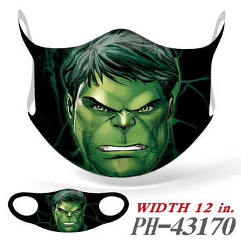 1 KOS 3D Odraslih Masko Marvel Vzorec Cosplay Maska za Dihanje Obraz, Usta Masko Poletje Windproof Masko PM2.5 Batman Masko