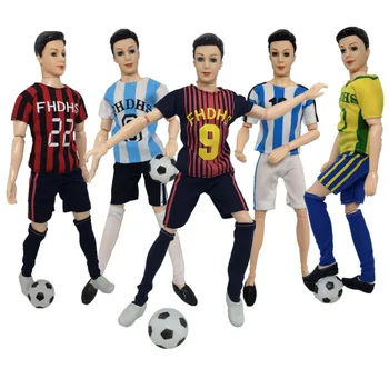 NK 5 Set/Veliko Lutka Šport 2018 Svetovno Prvenstvo v Nogometu Oblačila Pribor Za Barbie Fant Ken Lutka