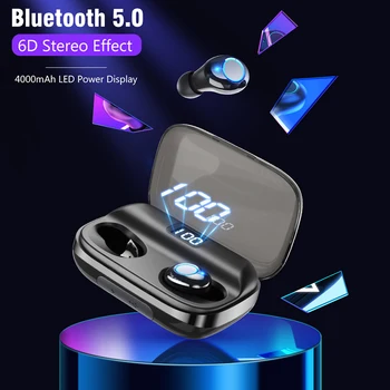 Bluetooth V5.0 Slušalke Brezžične Slušalke 6D Stereo Šport Brezžične Slušalke Čepkov Slušalke 4000 mAh Moči Za iPhone Xiaomi