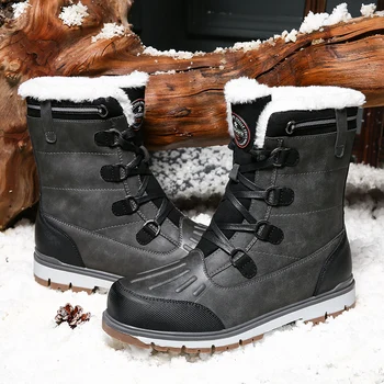 RONGLAI pozimi novih moških sneg škornji visoke kakovosti na prostem moda priložnostne, športni čevlji z visoko-top toplo bombaž trend moški čevlji 38-47