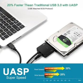 2021 Novo SATA na USB Adapter USB 3.0, da Sata 3 Kabel usb Pretvornik za 2.5 3.5 HDD SSD Trdi Disk USB, Sata Adapter