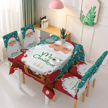 Božični prt pravokotne snežaka, santa claus risanka natisnjeni jedilno mizo zajema dekoracijo restavracija stranka predsednika pokrov