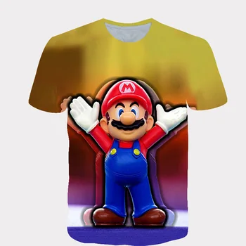 3D tiskanih poletje fant/dekle sonic ježi in Mario Bros risanka t-majice za otroke kratki rokavi t-majice za otroke priložnostne obrabe