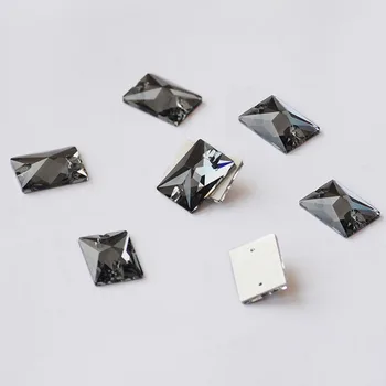 YANRUO Black Diamond 3250 Pravokotnik 13x18 18x25mm Sew na Okrasnih Ravno nazaj Šivanje Kristali Okrasnih Kamnov Oblačilo Kroglice