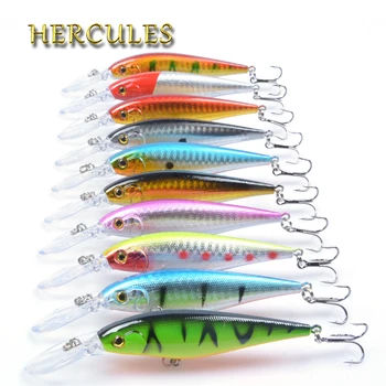 Hercules 10PCS Pisanec Fishing Lure 11 cm 10.5 g Aritificial Wobblers Trde Plastike Vabe Potapljanje 2.5-4m Ribolov Ribe Wobbler Reševanje