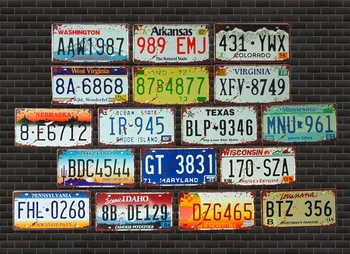 Vroče Ameriški Avtomobilski Število ZDA registrske Tablice Garaža Plaketo Kovinski Tin Prijavite Bar Dekoracijo Vintage Doma Dekor 15x30cm