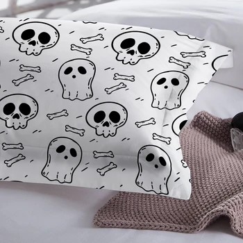 Duh Lobanje Posteljnine komplet Skull Rjuhe Kritje Pillowcases Twin Polno Kraljica King Size postelja set home Tekstil