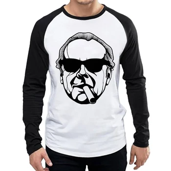 Sije T-Majica z Dolgimi Rokavi Moški Sije Logo Majica s kratkimi rokavi Vrhovi Tees tshirt Moda Belo Poln Rokav Jack Nicholson Oblačila