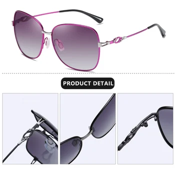 2020 Modno Oblikovanje Kvadratnih sončna Očala Ženske Polarizirana Očala Ženski Potovanja Pomnilnik Kovinske Noge Gradient Objektiv gafas de sol mujer