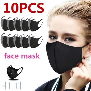 10 Kosov v Modi Maske, Anti-fog, mogoče oprati In Ponovno uporabiti Ženski Moški Prah Maske, Filtriranje Varnost Maske, Zaščitne Maske