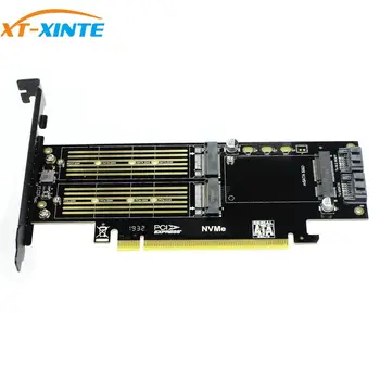 M, Tipke B Tipka mSATA M. 2 za NVMe SSD za NGFF, da PCIE 3.0 X16 Adapter PCI Express 3.0 m2 SSD AHCI mSATA 3in 1 Pretvornik riser card