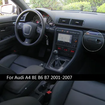 Avto-styling Levi Strani Pogona Chrome Škatle za Rokavice Pokrov Ročaj Dodatki z Lock Luknja za Audi A4 8E B6 B7 2001-2007 Avto Delov Notranje zadeve