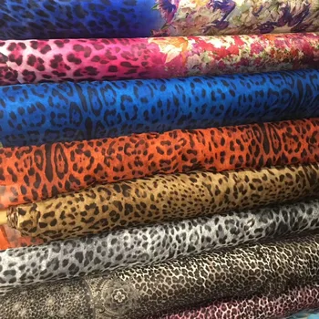 Limitid količina leopard natisnjeni Svila šifon tkanine narave svilene tkanine