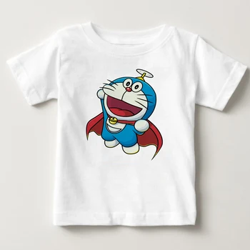 Tiskanje Doraemon sanje T-shirt animirani poletje dekle obleko fant poletje kratkimi rokavi za vroče T-shirt priložnostne Baby Oblačenja Otrok T-shirt