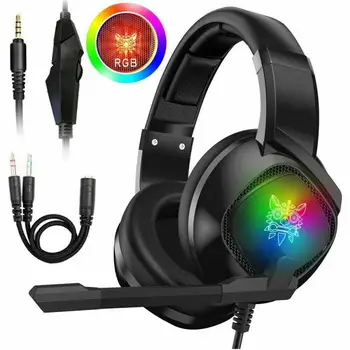 ONIKUMA K19 Žične Slušalke Gaming Slušalke Z Mikrofonom šumov Slušalke Za PS4 Xbox Ene Laptop PC Tablet RGB Led