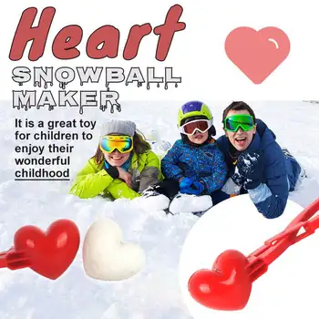 Srce Plaz Maker Pozimi Plastičnih Plaz Maker Posnetek Otroci Outdoor Pesek, Sneg Žogo Plesni Igrače Boj Posnetek Igrača