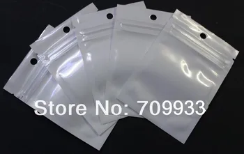 500pcs/lot(10*18 cm)Darilo Zaviti Telefon Linijskih Paket vrečko Zadrgo Jasno belo drobno plastične embalaže Elektronska oprema poli vrečke