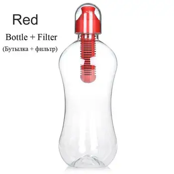 550ml Plastičnih Vode Hidratacija Filter Bobble Steklenička Prenosni Prostem Pohodništvo Potovanja Zunanji Filtriranje Pitne Steklenice