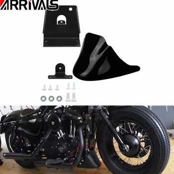 Novo Črno motorno kolo Spredaj Brado Spojler Zraka Dam Oklep Kritje Blatnika Zraka Dam Sejem Za Harley Sportster XL883 XL1200