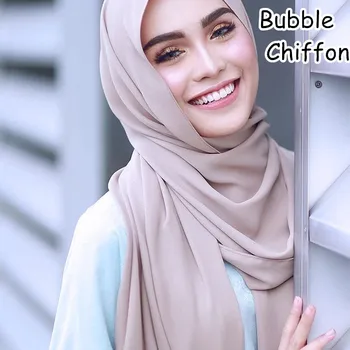 M23 100 KOZARCEV Vroče prodaje navaden mehurček šifon hidžab šal šal zaviti lady glavo, ženske, šal/rute 180*75 cm