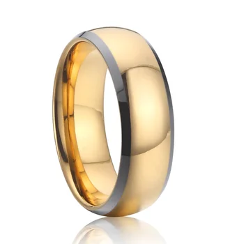 Zavezništvo poročni bend, Volfram obroč 8 mm Edinstveno njegov in njen zlata barva za moške in ženske, nakit, prstani