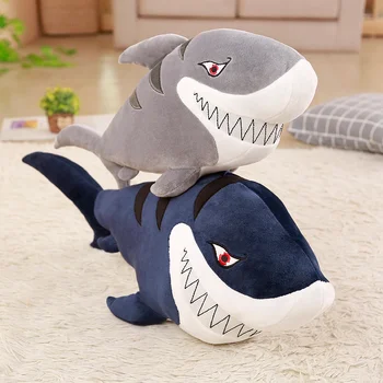 Lutka Shark Plišastih Igrač Srčkan Blazino Trakovi Blazino Otroka, Deček Spi Veliki Beli Morski Pes Lutka, Lutka