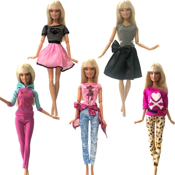 NK Mix 5 Kos/Set Princesa Lutka Obleko Plemiške Obleke Za Barbie Lutka Moda Design Obleko Najboljše Darilo Za Dekle' Lutka JJ Dodatki