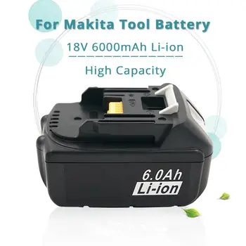 BL1860 18V 6000mAh Li-ion Akumulatorski električno Orodje, Nadomestna Akumulatorska Baterija za Makita BL1830 BL1815 BL1840 BL1850 Baterije