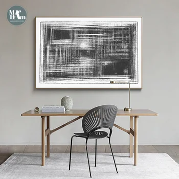 Nordijska Črno in belo barvo stene umetniško Platno Slikarstvo Natisne Povzetek geometrijske Slike za dnevno Sobo Morden Doma Dekor