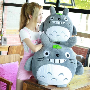 20-50 cm My Neighbor Totoro Z Listi Plišastih Igrač Kawaii Polnjene Živali, Igrače Anime Totoro Otroci Lutka Otrok Mehko Risanke Toy Darilo