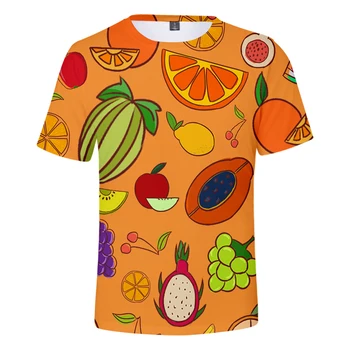Osebnost Rholycrown 3D tiskanih sadje udobje T-shirt moški/ženske različnih kodo poletje kosov 3Dt majica svetle barve češnja
